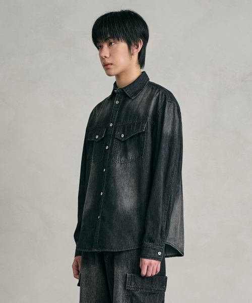 DECET(デケト)の「Denim Shirket DCSH006BlackA(シャツ/ブラウス・メンズ・その他・SMALL/MEDIUM)」の4枚目の写真