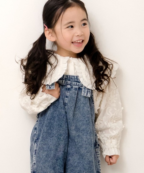 MAKE YOUR DAY(メイクユアデイ)の「ワイドサロペットパンツ■80~140cm(サロペット/オーバーオール・キッズ・ネイビー/オフホワイト/ブラック・80/90/100/110/120/130/140)」の15枚目の写真