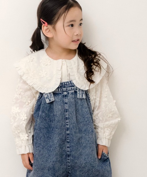 MAKE YOUR DAY(メイクユアデイ)の「ワイドサロペットパンツ■80~140cm(サロペット/オーバーオール・キッズ・ネイビー/オフホワイト/ブラック・80/90/100/110/120/130/140)」の16枚目の写真