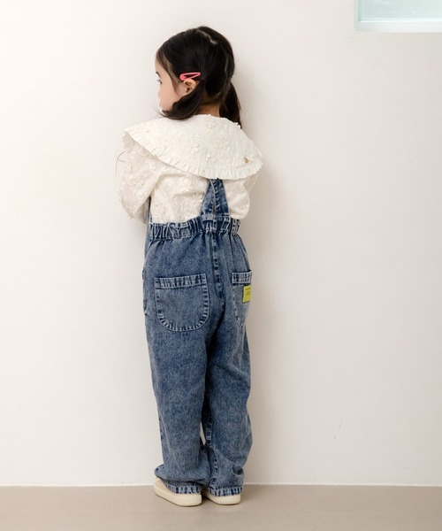 MAKE YOUR DAY(メイクユアデイ)の「ワイドサロペットパンツ■80~140cm(サロペット/オーバーオール・キッズ・ネイビー/オフホワイト/ブラック・80/90/100/110/120/130/140)」の19枚目の写真