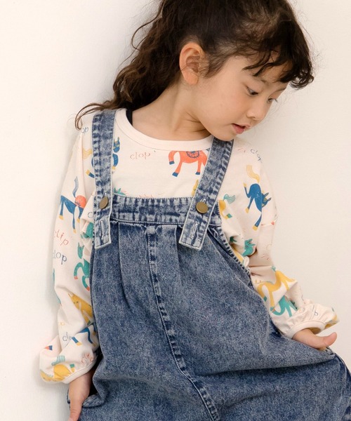 MAKE YOUR DAY(メイクユアデイ)の「ワイドサロペットパンツ■80~140cm(サロペット/オーバーオール・キッズ・ネイビー/オフホワイト/ブラック・80/90/100/110/120/130/140)」の20枚目の写真