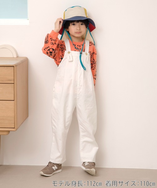 MAKE YOUR DAY(メイクユアデイ)の「ワイドサロペットパンツ■80~140cm(サロペット/オーバーオール・キッズ・ネイビー/オフホワイト/ブラック・80/90/100/110/120/130/140)」の10枚目の写真