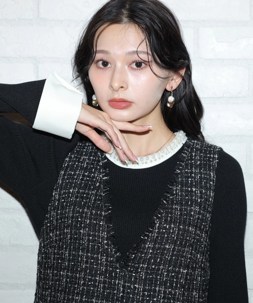 キラキラツイードジャンスカ（ワンピース）｜Apuweiser-riche