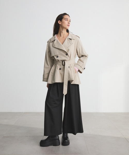 CITY TOKYO（シティトウキョウ）の「Short Trench Coat/ショートトレンチコート/トレンチジャケット（トレンチコート・レディース・ベージュ・FREE）」の11枚目の写真