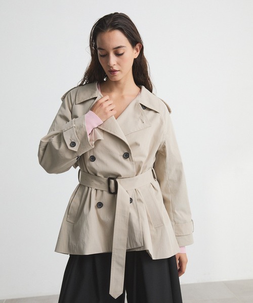 CITY TOKYO（シティトウキョウ）の「Short Trench Coat/ショートトレンチコート/トレンチジャケット（トレンチコート・レディース・ベージュ・FREE）」の10枚目の写真
