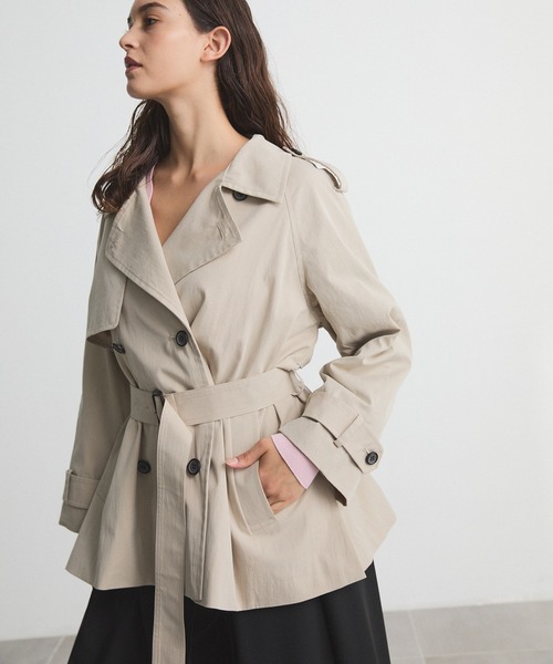 CITY TOKYO（シティトウキョウ）の「Short Trench Coat/ショートトレンチコート/トレンチジャケット（トレンチコート・レディース・ベージュ・FREE）」の9枚目の写真