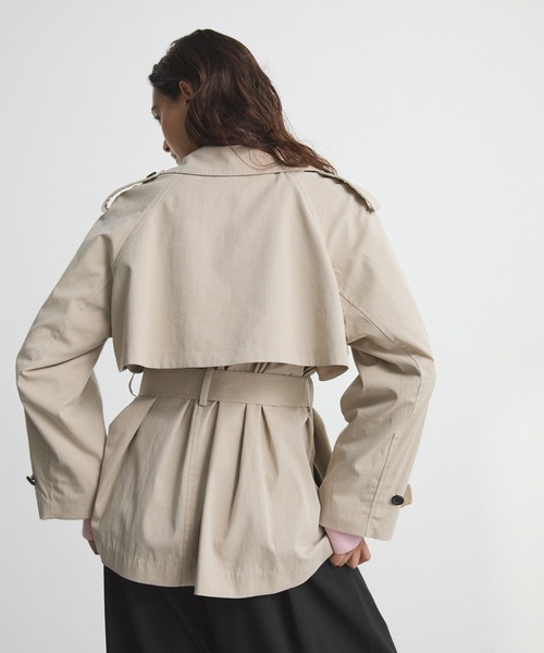CITY TOKYO（シティトウキョウ）の「Short Trench Coat/ショートトレンチコート/トレンチジャケット（トレンチコート・レディース・ベージュ・FREE）」の6枚目の写真