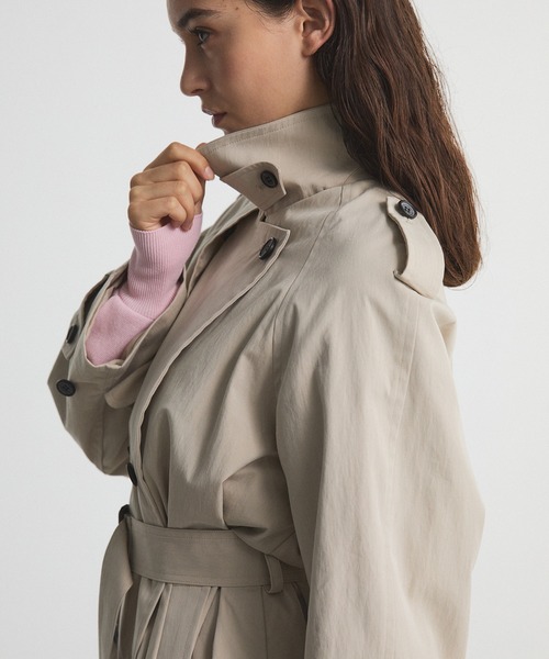 CITY TOKYO（シティトウキョウ）の「Short Trench Coat/ショートトレンチコート/トレンチジャケット（トレンチコート・レディース・ベージュ・FREE）」の4枚目の写真