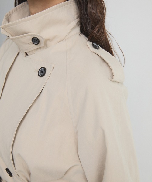 CITY TOKYO（シティトウキョウ）の「Short Trench Coat/ショートトレンチコート/トレンチジャケット（トレンチコート・レディース・ベージュ・FREE）」の3枚目の写真