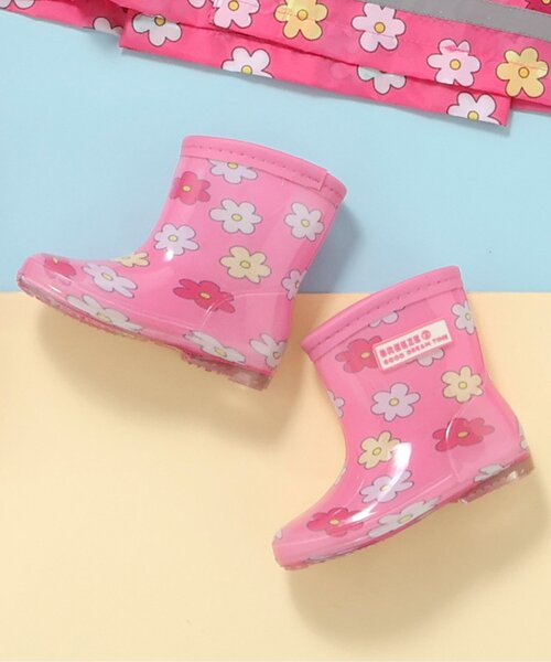 BREEZE（ブリーズ）の「4柄レインシューズ（レインシューズ・キッズ・オフホワイト/ブルー/レインボー/ピンク・16/15 /14/18/17）」の3枚目の写真