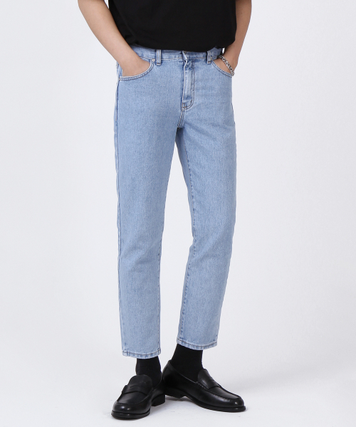 THESTORI(ザ・ストリ)の「レギュラーフィットクロップパンツ(淡い青)(デニムパンツ・メンズ・その他・2(L)/3(XL)/1(M))」の1枚目の写真