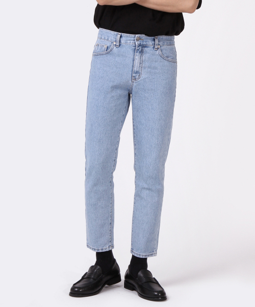THESTORI(ザ・ストリ)の「レギュラーフィットクロップパンツ(淡い青)(デニムパンツ・メンズ・その他・2(L)/3(XL)/1(M))」の2枚目の写真