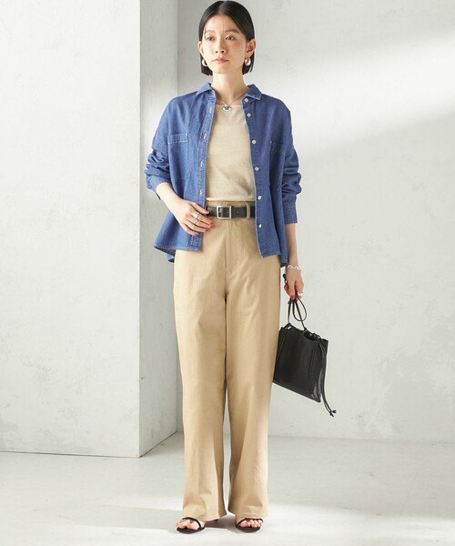 SHIPS(シップス)の「〈洗濯機可能〉ストレッチ チノ 硫化染め パンツ(チノパンツ・レディース・ベージュ・38/36)」の20枚目の写真