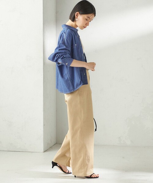 SHIPS(シップス)の「〈洗濯機可能〉ストレッチ チノ 硫化染め パンツ(チノパンツ・レディース・ベージュ・38/36)」の3枚目の写真