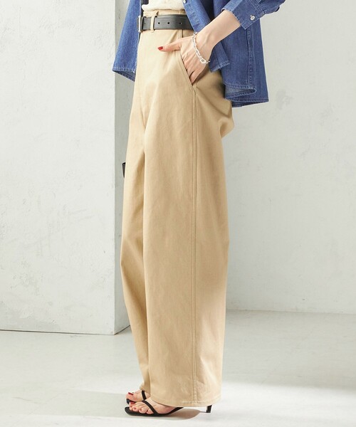 SHIPS(シップス)の「〈洗濯機可能〉ストレッチ チノ 硫化染め パンツ(チノパンツ・レディース・ベージュ・38/36)」の7枚目の写真