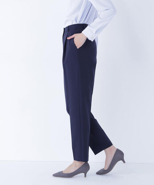 NATURAL BEAUTY BASIC(ナチュラルビューティーベーシック)の「◇ダブルクロスストレッチ SETUP テーパードパンツ(スラックス・レディース・ブラック/ネイビー・LARGE/MEDIUM/SMALL)」の9枚目の写真