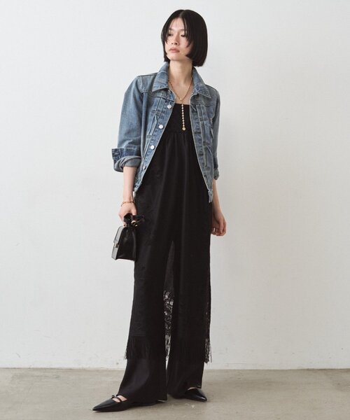 LOUNGEDRESS(ラウンジドレス)の「ヴィンテージライクデニムジャケット(デニムジャケット・レディース・ブルー・FREE)」の3枚目の写真