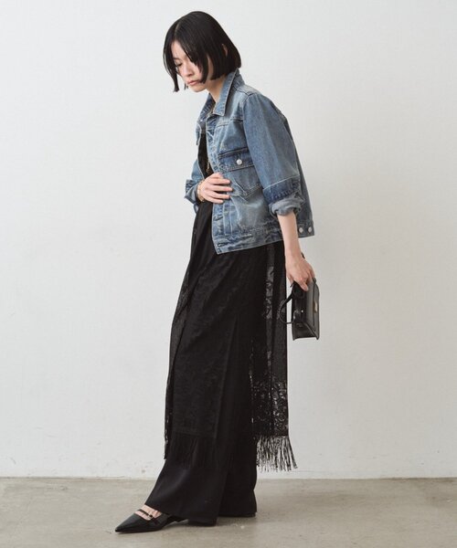 LOUNGEDRESS(ラウンジドレス)の「ヴィンテージライクデニムジャケット(デニムジャケット・レディース・ブルー・FREE)」の5枚目の写真