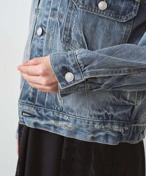LOUNGEDRESS(ラウンジドレス)の「ヴィンテージライクデニムジャケット(デニムジャケット・レディース・ブルー・FREE)」の18枚目の写真