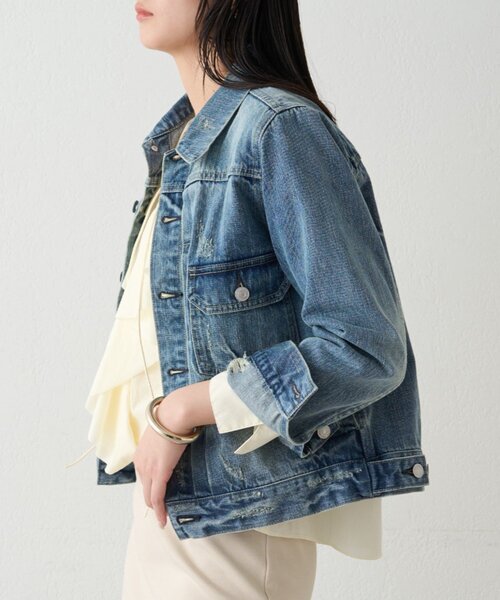 LOUNGEDRESS(ラウンジドレス)の「ヴィンテージライクデニムジャケット(デニムジャケット・レディース・ブルー・FREE)」の22枚目の写真