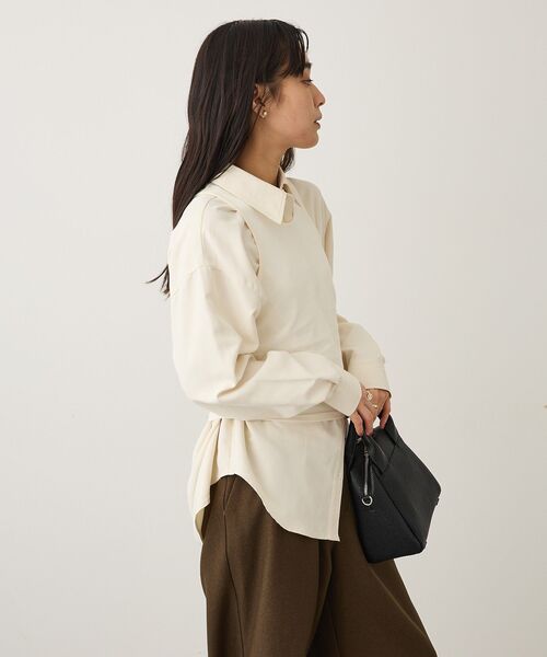 CRAFT STANDARD BOUTIQUE（クラフトスタンダードブティック）の「2点セット/レイヤードタンクトップシャツ（シャツ/ブラウス・レディース・ブラック/アイボリー/チャコールグレー・FREE）」の19枚目の写真
