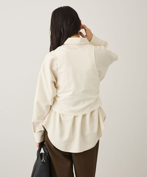 CRAFT STANDARD BOUTIQUE（クラフトスタンダードブティック）の「2点セット/レイヤードタンクトップシャツ（シャツ/ブラウス・レディース・ブラック/アイボリー/チャコールグレー・FREE）」の20枚目の写真
