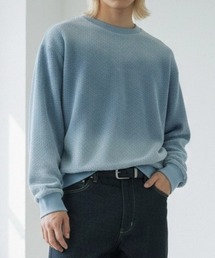 A'GEM/9 × .kom 『BENUSTA /ベヌスタ』フェードワッフルクルーネックスウェット