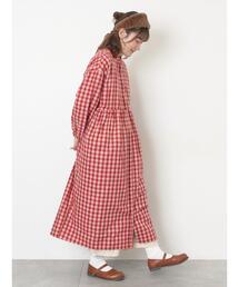 Samansa Mos2 | 【保温加工】バンドカラーワンピース ≪S/Mサイズ≫(ワンピース)