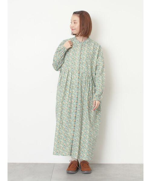 Samansa Mos2（サマンサ モスモス）の「【保温加工】バンドカラーワンピース ≪S/Mサイズ≫（ワンピース・レディース・レッド/チャコールグレー/ミント/ブラック・M/S）」の4枚目の写真