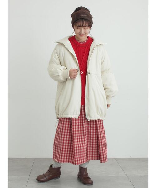 Samansa Mos2（サマンサ モスモス）の「【保温加工】バンドカラーワンピース ≪S/Mサイズ≫（ワンピース・レディース・レッド/チャコールグレー/ミント/ブラック・M/S）」の10枚目の写真