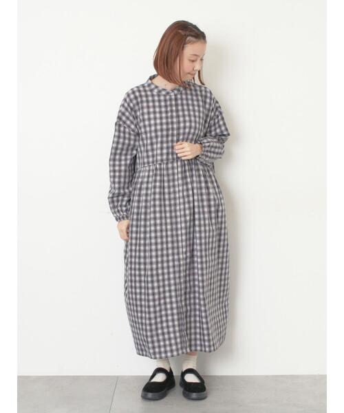 Samansa Mos2（サマンサ モスモス）の「【保温加工】バンドカラーワンピース ≪S/Mサイズ≫（ワンピース・レディース・レッド/チャコールグレー/ミント/ブラック・M/S）」の13枚目の写真