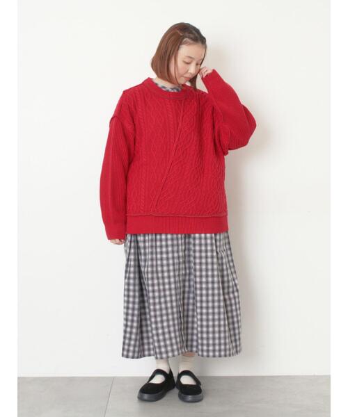 Samansa Mos2（サマンサ モスモス）の「【保温加工】バンドカラーワンピース ≪S/Mサイズ≫（ワンピース・レディース・レッド/チャコールグレー/ミント/ブラック・M/S）」の16枚目の写真