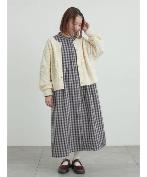 Samansa Mos2（サマンサ モスモス）の「【保温加工】バンドカラーワンピース ≪S/Mサイズ≫（ワンピース・レディース・レッド/チャコールグレー/ミント/ブラック・M/S）」の17枚目の写真