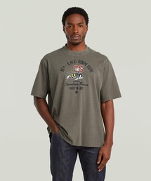 G-STAR | Front Angry Bee T-Shirt/ヴィンテージライクダメージ加工キャラクター/マスコットTシャツ(Tシャツ/カットソー)