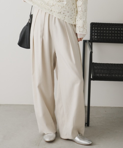 Libra Cue（リブラ キュー）の「サーカスイージーパンツ（その他パンツ・レディース・ブラック/ピンク/アイボリー/ネイビー/ベージュ/グレー・MEDIUM/SMALL/FREE）」の2枚目の写真