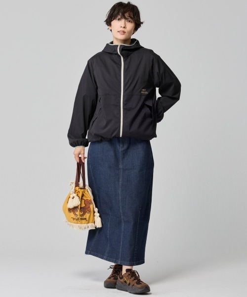 KRIFF MAYER Lady's Collection（クリフメイヤーレディースコレクション）の「【撥水･軽量･UVカット･伸縮性】さらさらエアーフードジャケット（マウンテンパーカー・レディース・オリーブ/ブラック/ナチュラル/その他5/ベージュ/カラフル/サックスブルー・LARGE/MEDIUM）」の14枚目の写真