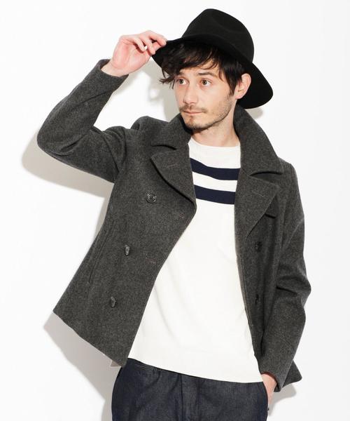 green label relaxing（グリーンレーベルリラクシング）の「HEAVY/MLTN SHORT ピーコート◆（ピーコート・メンズ・ブラック/グレー/ネイビー・MEDIUM/LARGE/X-LARGE/SMALL）」の3枚目の写真