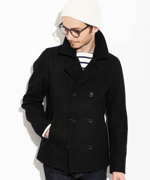 green label relaxing（グリーンレーベルリラクシング）の「HEAVY/MLTN SHORT ピーコート◆（ピーコート・メンズ・ブラック/グレー/ネイビー・MEDIUM/LARGE/X-LARGE/SMALL）」の2枚目の写真