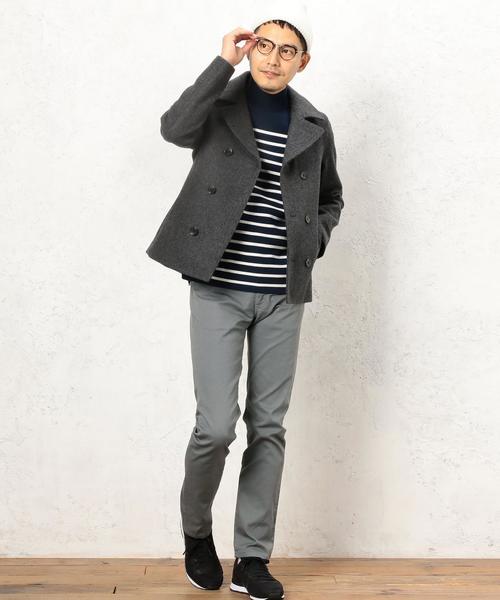 green label relaxing（グリーンレーベルリラクシング）の「HEAVY/MLTN SHORT ピーコート◆（ピーコート・メンズ・ブラック/グレー/ネイビー・MEDIUM/LARGE/X-LARGE/SMALL）」の7枚目の写真