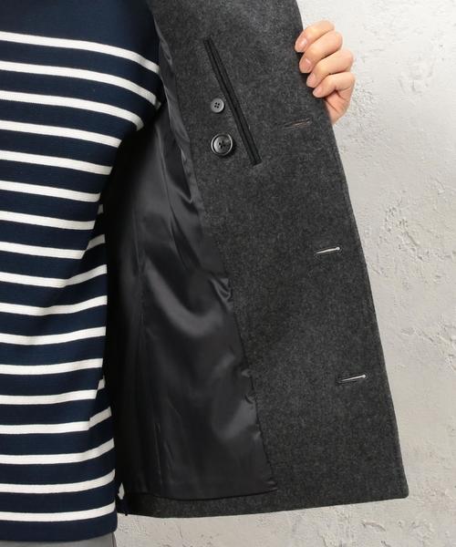 green label relaxing（グリーンレーベルリラクシング）の「HEAVY/MLTN SHORT ピーコート◆（ピーコート・メンズ・ブラック/グレー/ネイビー・MEDIUM/LARGE/X-LARGE/SMALL）」の18枚目の写真