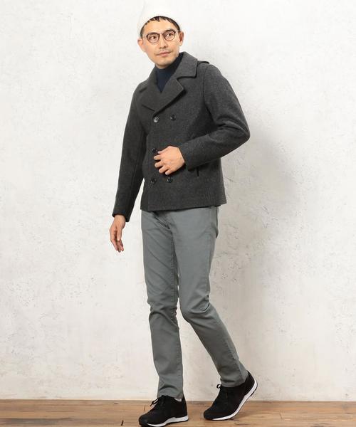 green label relaxing（グリーンレーベルリラクシング）の「HEAVY/MLTN SHORT ピーコート◆（ピーコート・メンズ・ブラック/グレー/ネイビー・MEDIUM/LARGE/X-LARGE/SMALL）」の22枚目の写真