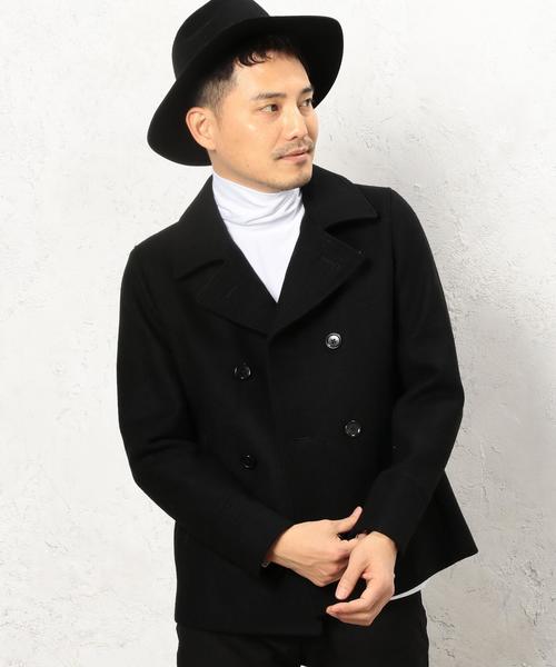 green label relaxing（グリーンレーベルリラクシング）の「HEAVY/MLTN SHORT ピーコート◆（ピーコート・メンズ・ブラック/グレー/ネイビー・MEDIUM/LARGE/X-LARGE/SMALL）」の11枚目の写真