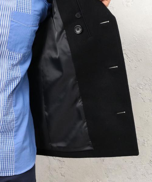 green label relaxing（グリーンレーベルリラクシング）の「HEAVY/MLTN SHORT ピーコート◆（ピーコート・メンズ・ブラック/グレー/ネイビー・MEDIUM/LARGE/X-LARGE/SMALL）」の9枚目の写真