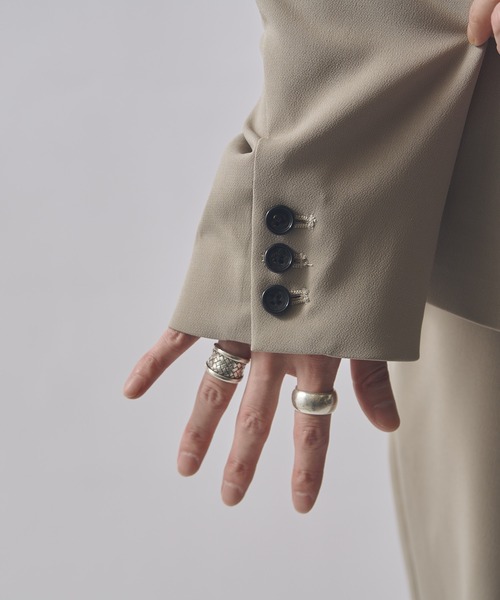 Lui's（ルイス）の「ダブルクロスショートジャケット（テーラードジャケット・メンズ・ブラック/モカ・S/M）」の18枚目の写真