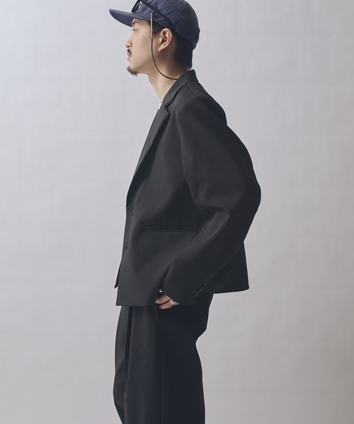 Lui's（ルイス）の「ダブルクロスショートジャケット（テーラードジャケット・メンズ・ブラック/モカ・S/M）」の21枚目の写真