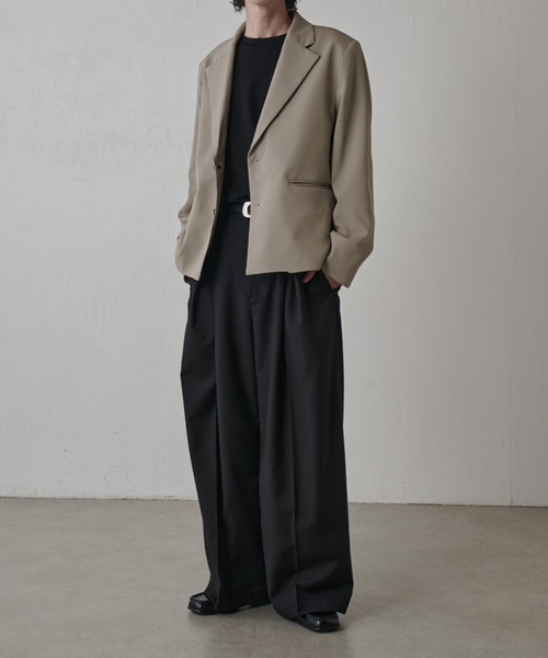 Lui's（ルイス）の「ダブルクロスショートジャケット（テーラードジャケット・メンズ・ブラック/モカ・S/M）」の15枚目の写真