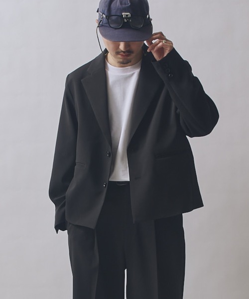 Lui's（ルイス）の「ダブルクロスショートジャケット（テーラードジャケット・メンズ・ブラック/モカ・S/M）」の20枚目の写真