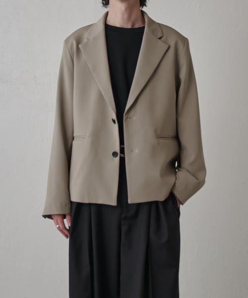 Lui's（ルイス）の「ダブルクロスショートジャケット（テーラードジャケット・メンズ・ブラック/モカ・S/M）」の11枚目の写真