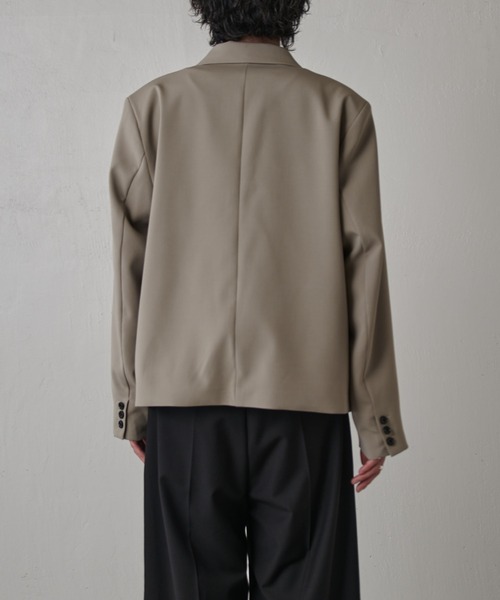 Lui's（ルイス）の「ダブルクロスショートジャケット（テーラードジャケット・メンズ・ブラック/モカ・S/M）」の13枚目の写真