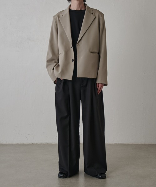 Lui's（ルイス）の「ダブルクロスショートジャケット（テーラードジャケット・メンズ・ブラック/モカ・S/M）」の16枚目の写真